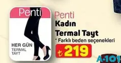 PENTİ KADIN TERMAL TAYT fiyat ve kampanya bilgisi